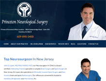 Tablet Screenshot of princetonneurologicalsurgery.com